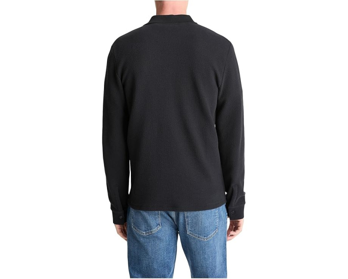 Водолазка Basket Weave Long Sleeve Polo от Vince