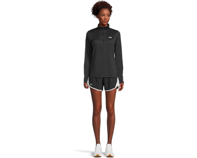 Under Armour футболка Tech 1/2 Zip Solid с воротником и длинными рукавами