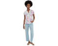 Топ Tommy Bahama с цветочной вышивкой и коротким рукавом