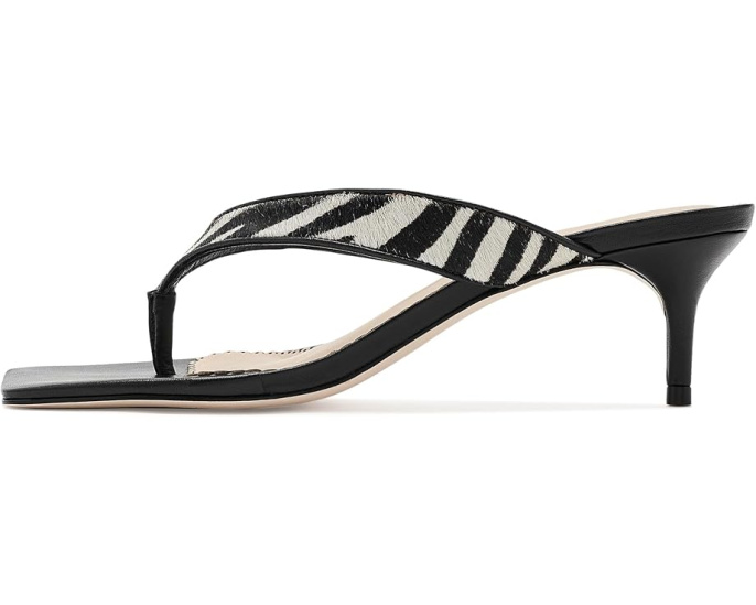 Босоножки Frankie Zebra с каблуком-котенок Cinq à Sept