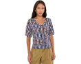 NIC+ZOE футболка V-образным вырезом Reef Stripe