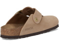 Клоги Birkenstock Boston Big Buckle из нубука с пробковой стелькой