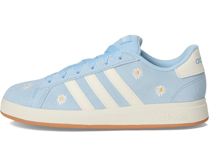 Кроссовки adidas Grand Court 00s для детей из замши с широкой шнуровкой