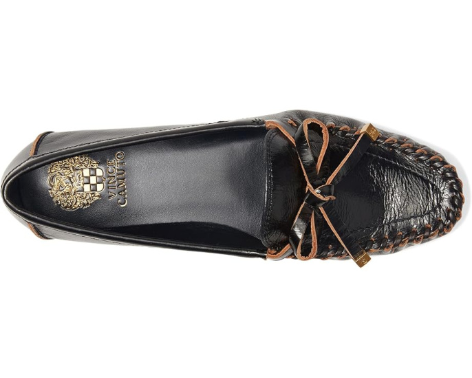 Лоферы Vince Camuto Katena на плоской подошве с бантом и ручной строчкой