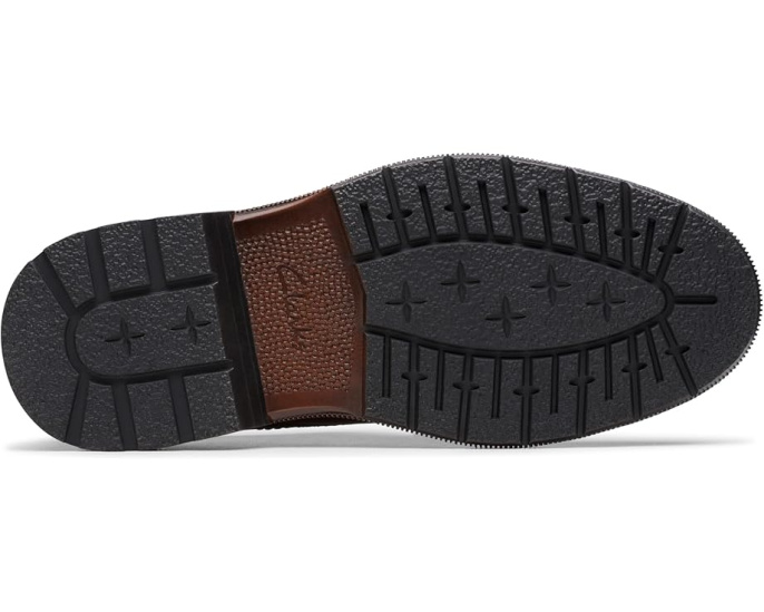 Дерби Clarks Burchill Derby из гладкой кожи темно-коричневые