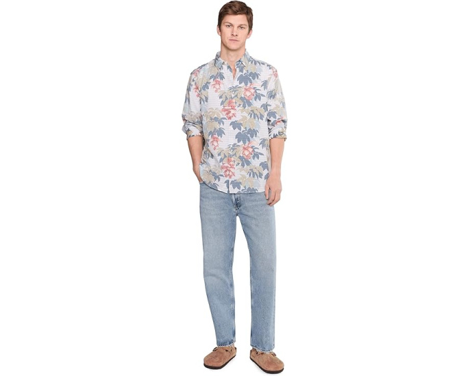 Рубашка Tommy Bahama Falling Gardens из смеси хлопка и шелка с принтом