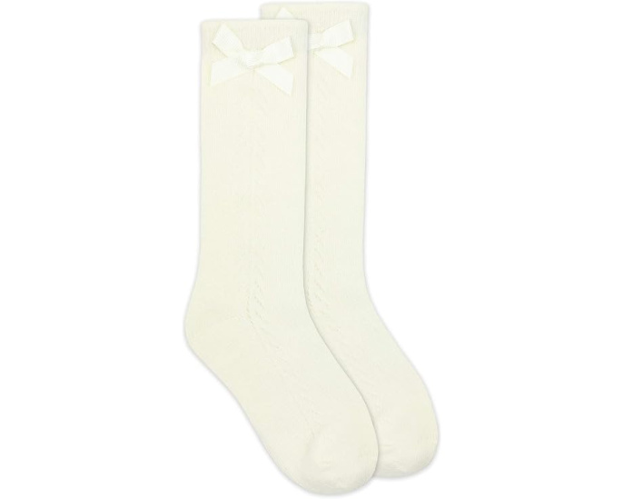 Girls' Pointelle Bow Knee High Socks 1 Pack