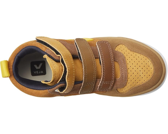 Детские кроссовки VEJA Small V-10 M из замши на липучке