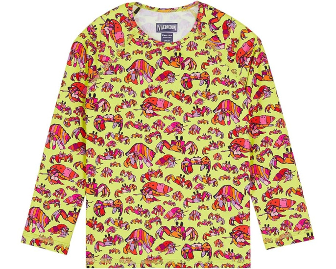 Рашгард Vilebrequin Kids Swim Jersey Stretch Hermit Crabs с принтом раков-отшельников