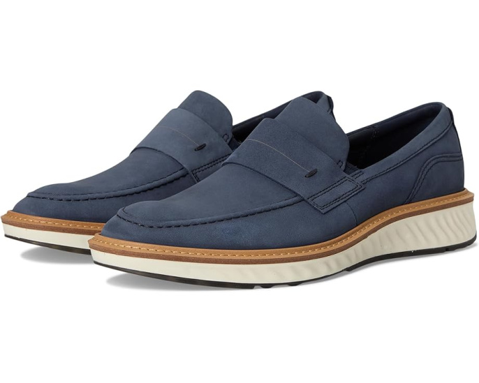 ECCO St.1 Hybrid Penny Loafer полуботинки с мысом из натуральной кожи
