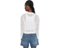 Textured Mesh Long Sleeve Cardigan