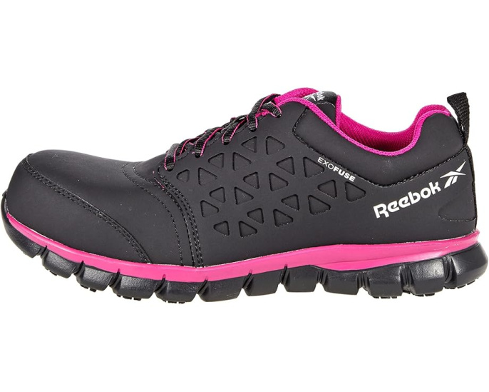 Кроссовки Reebok Sublite Cushion Work Comp Toe EH Черно-розовые