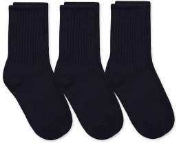 Boys' School Uniform Ribbed Crew Dress Socks 3 Pack