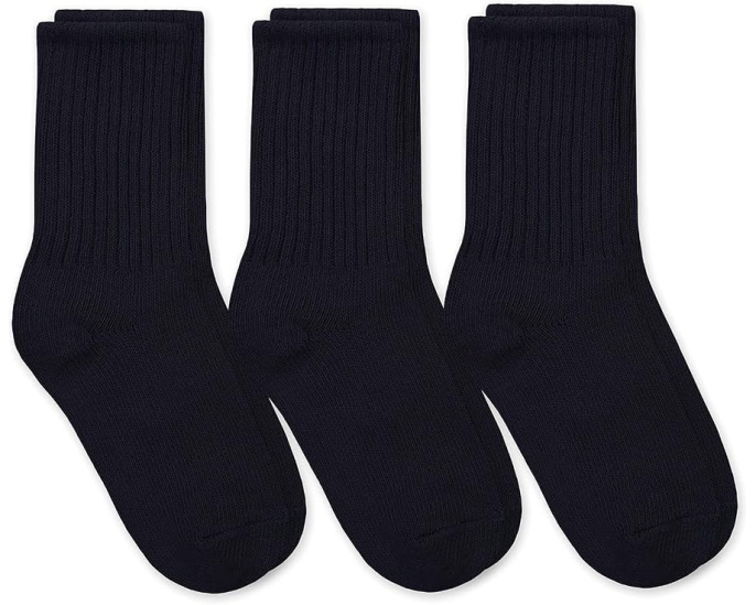Boys' School Uniform Ribbed Crew Dress Socks 3 Pack