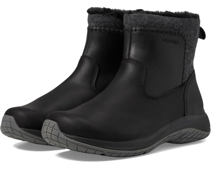 Ботинки Merrell Encore Ice 5 Mid Zip с водонепроницаемой кожей и утеплением