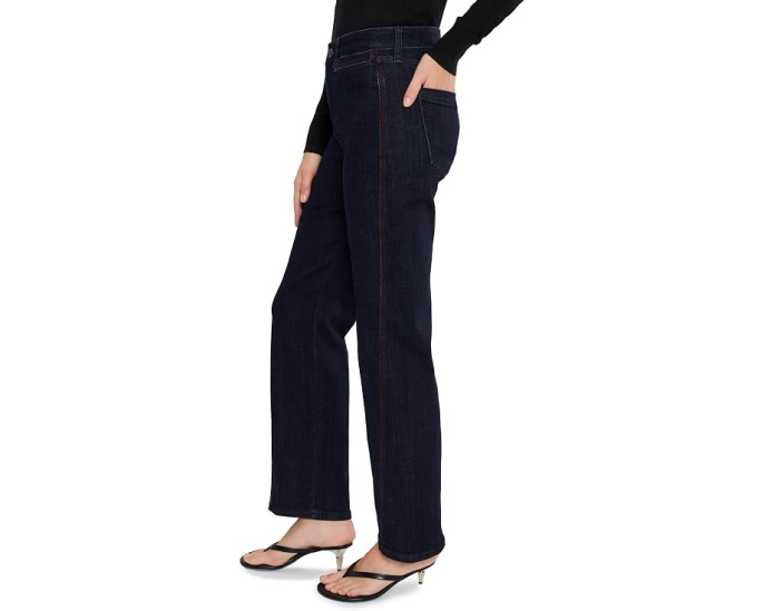 Джинсы Mid-Rise Kennedy Straight Jeans w/ Side Stitch Detail Liverpool Los Angeles прямого кроя