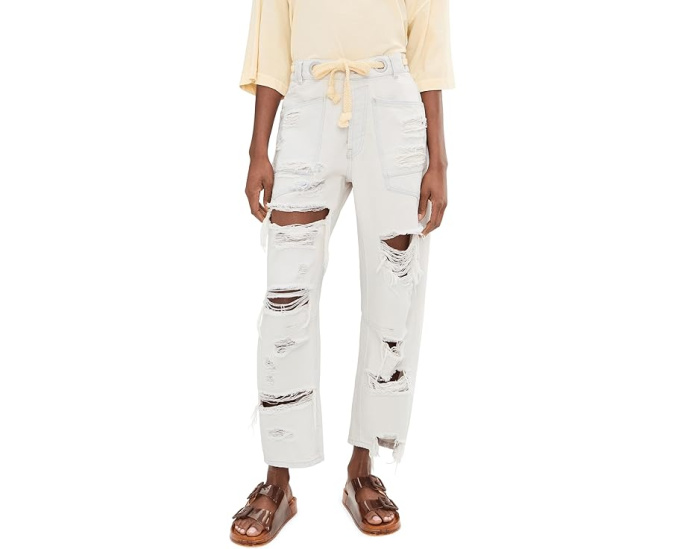 Джинсы Free People Moxie Low Slung Pull-On Barrel с заниженной талией