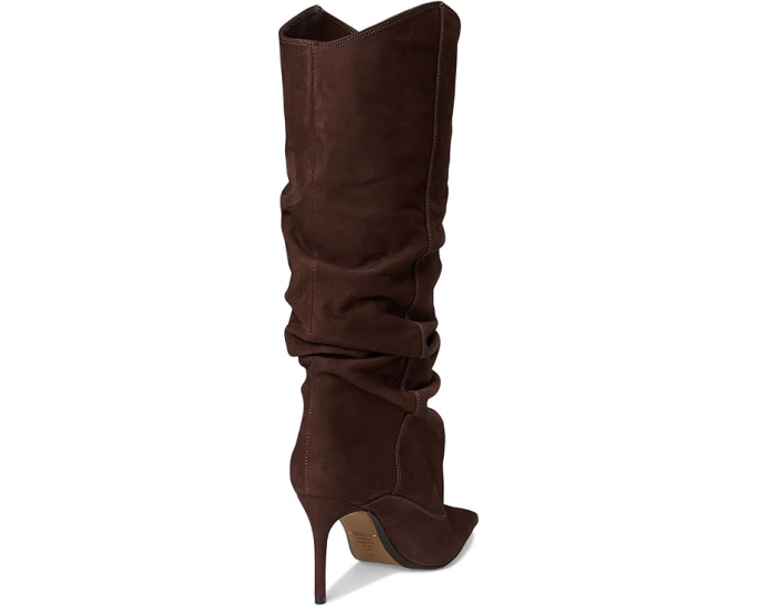 Ботинки Schutz Maryana Up Slouch из замши на высоком каблуке