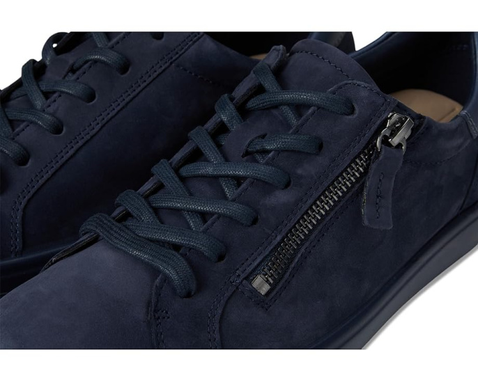 Кроссовки ECCO Soft 7 Side Zip Lace с боковой молнией и кожаным верхом