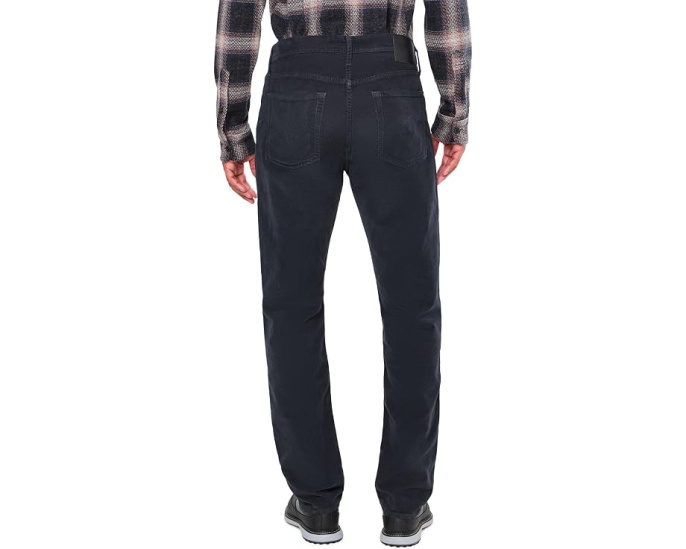Брюки AG Jeans Everett Slim Straight из рубчатого вельвета в винтажно-черном цвете