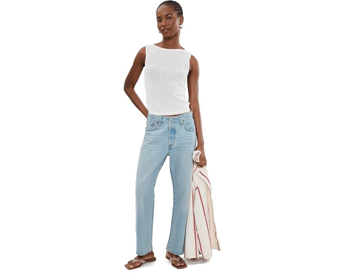 Топ с лодочкой и вязаным кружевом Joe's Jeans