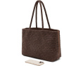 Suede Handwoven Leather Tote