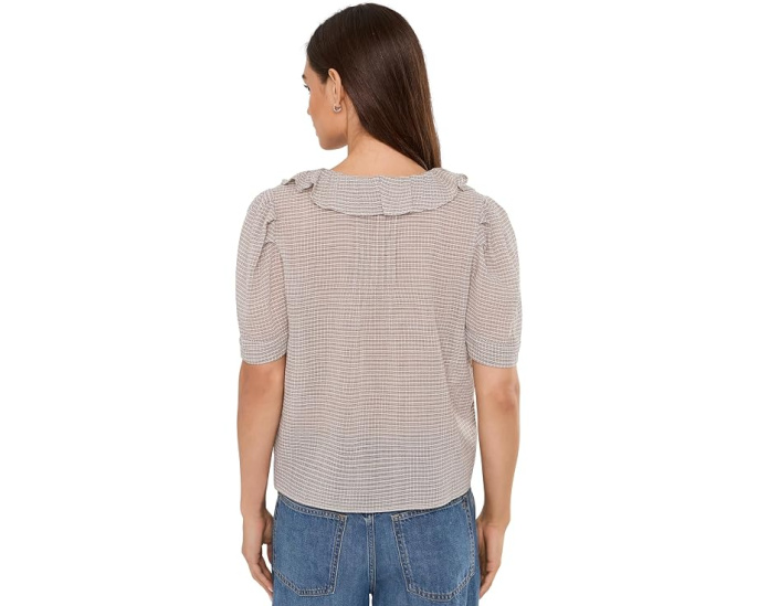 Топ Nelly из легкой хлопковой ткани в клетку Madewell