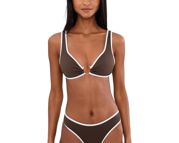 Топ Seafolly Beach Bound Ring Front с кольцом и съемными чашками