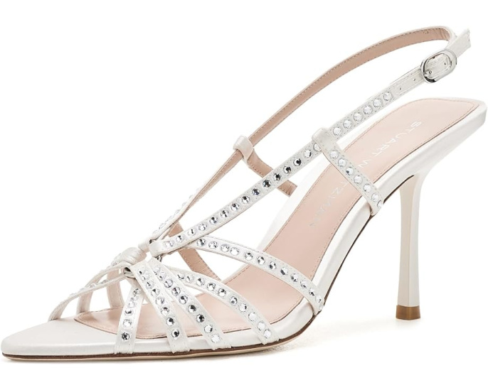 Босоножки Stuart Weitzman Carlyle Sandals 85 с квадратным мысом