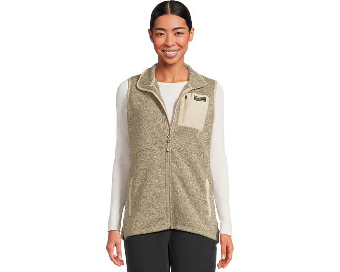 Длинный жилет L.L.Bean Bean's Sweater Fleece с карманами на молнии