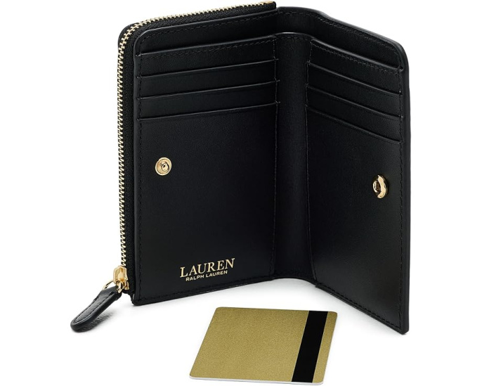 Маленький двухстворчатый кошелек из кожи Lauren Ralph Lauren