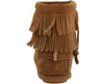 Ботильоны Minnetonka Kids Side Zip Double Fringe с бахромой