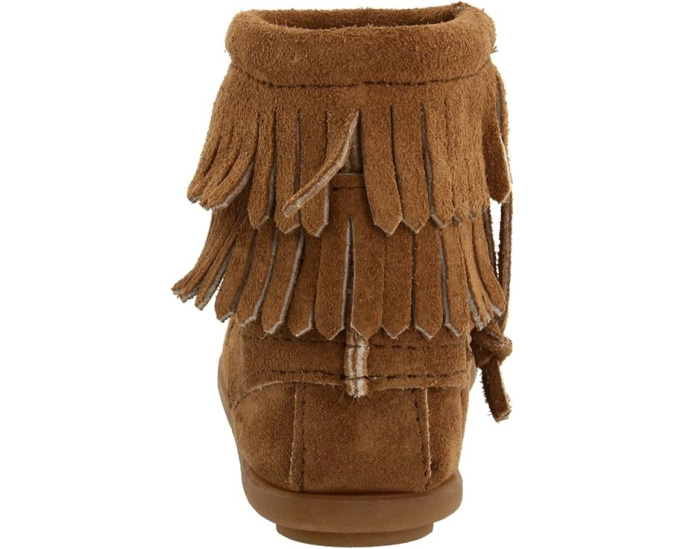 Ботильоны Minnetonka Kids Side Zip Double Fringe с бахромой