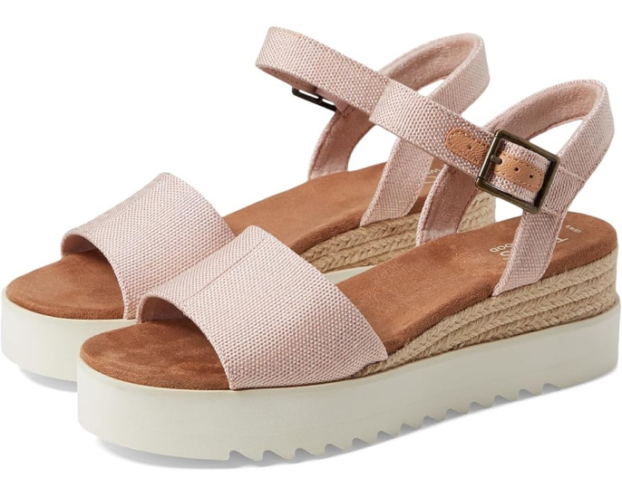 Сандалии TOMS Diana на платформе с регулируемым ремешком и стелькой OrthoLite