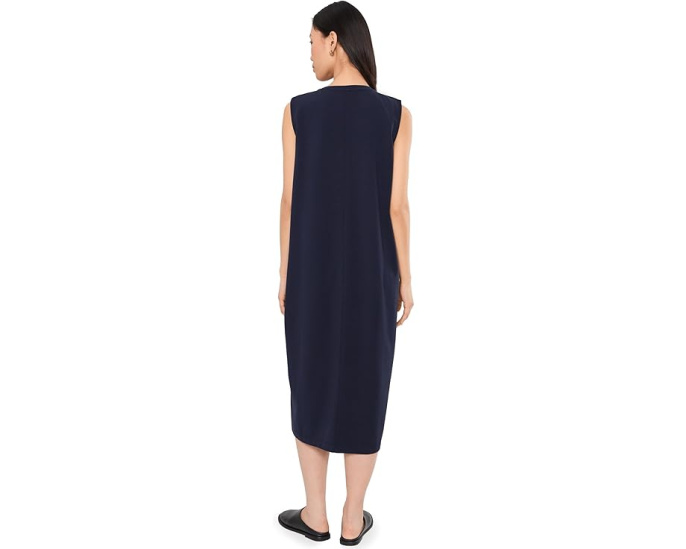 Платье Eileen Fisher Petite с круглым вырезом из пима-хлопка и стрейч-джерси