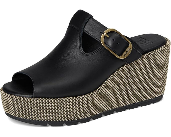 Сандалии SOREL Sunpeak Wedge Slide с мысом пепе и каблуком-клин