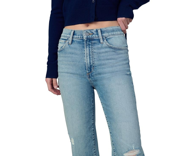 Joe's Jeans The Blake укороченные широкие джинсы с рваным краем