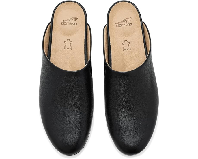 Dansko тапки-мюли Lysa из мягкой черной кожи