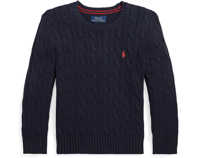 Детский джемпер Polo Ralph Lauren с косами из хлопка
