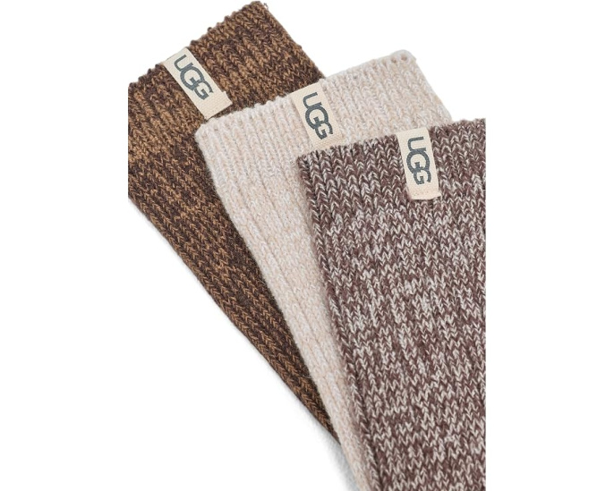 UGG носки Rib Knit Slouchy Crew 3 Pack из переработанного полиэстера