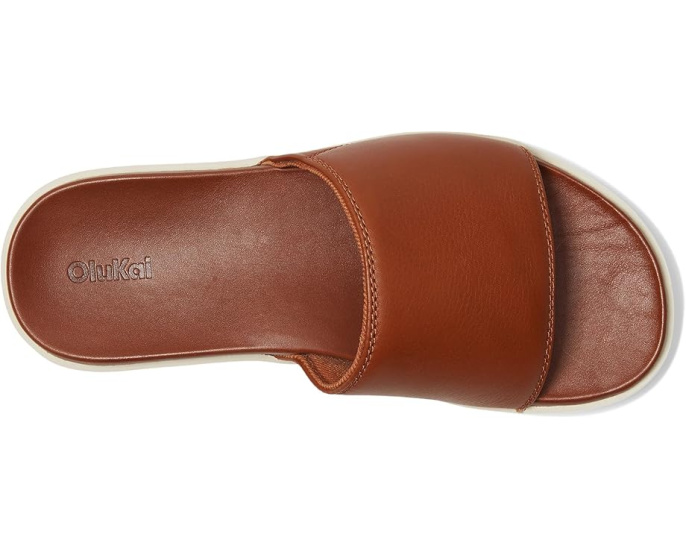 Кожаные сланцы OluKai 'Olali Slide с поддержкой свода стопы