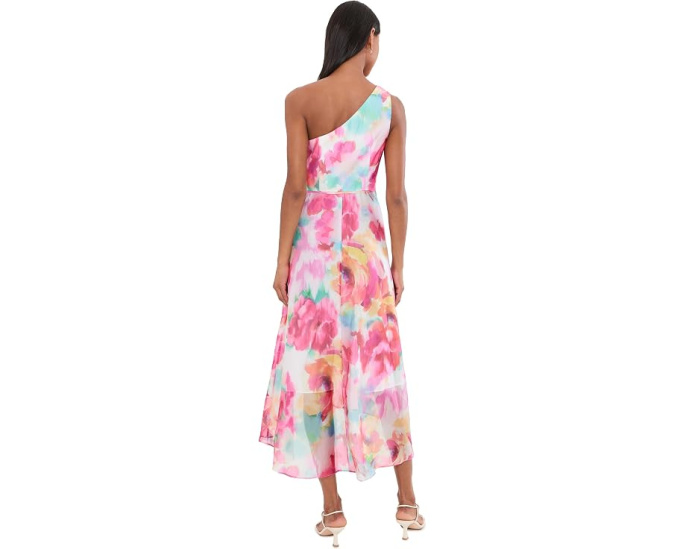 Платье принтованное с асимметричным подолом Adrianna Papell Printed High-Low