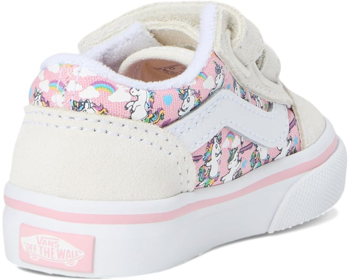 Vans Kids Old Skool V детские кеды с боковой полосой и липучками