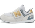 New Balance Kids 574 Bungee Lace первые кроссовки с липучкой