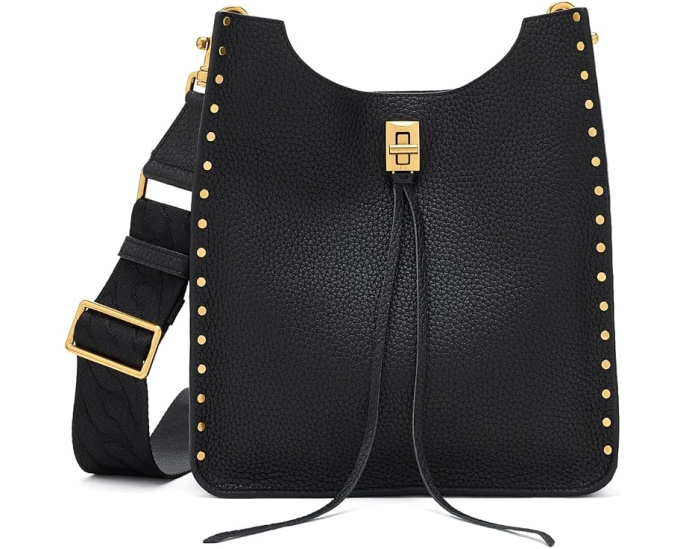 Сумка Rebecca Minkoff Darren Medium Feed из замши со съемным ремнем