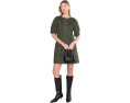 Платье Lilla P Washed Twill с длинным рукавом, деним
