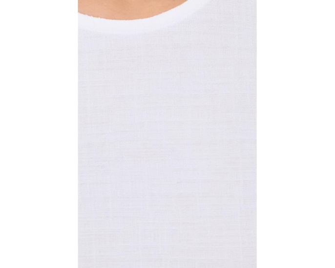 Топ Eileen Fisher с рукавом три четверти и круглым вырезом из стрейч-джерси