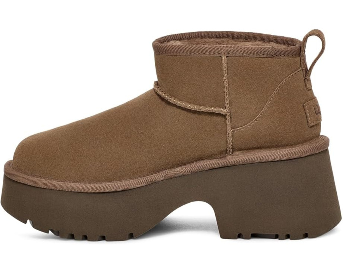 Ботинки UGG Classic Ultra Mini New Heights на высокой платформе с подкладкой UGGplush