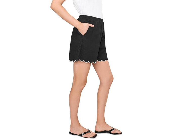 Шорты CeCe Scallop Edge Shorts с контрастной отделкой