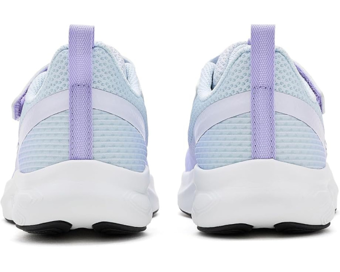 New Balance 625 детские кроссовки на липучках фиолетовые с дышащей сеткой
